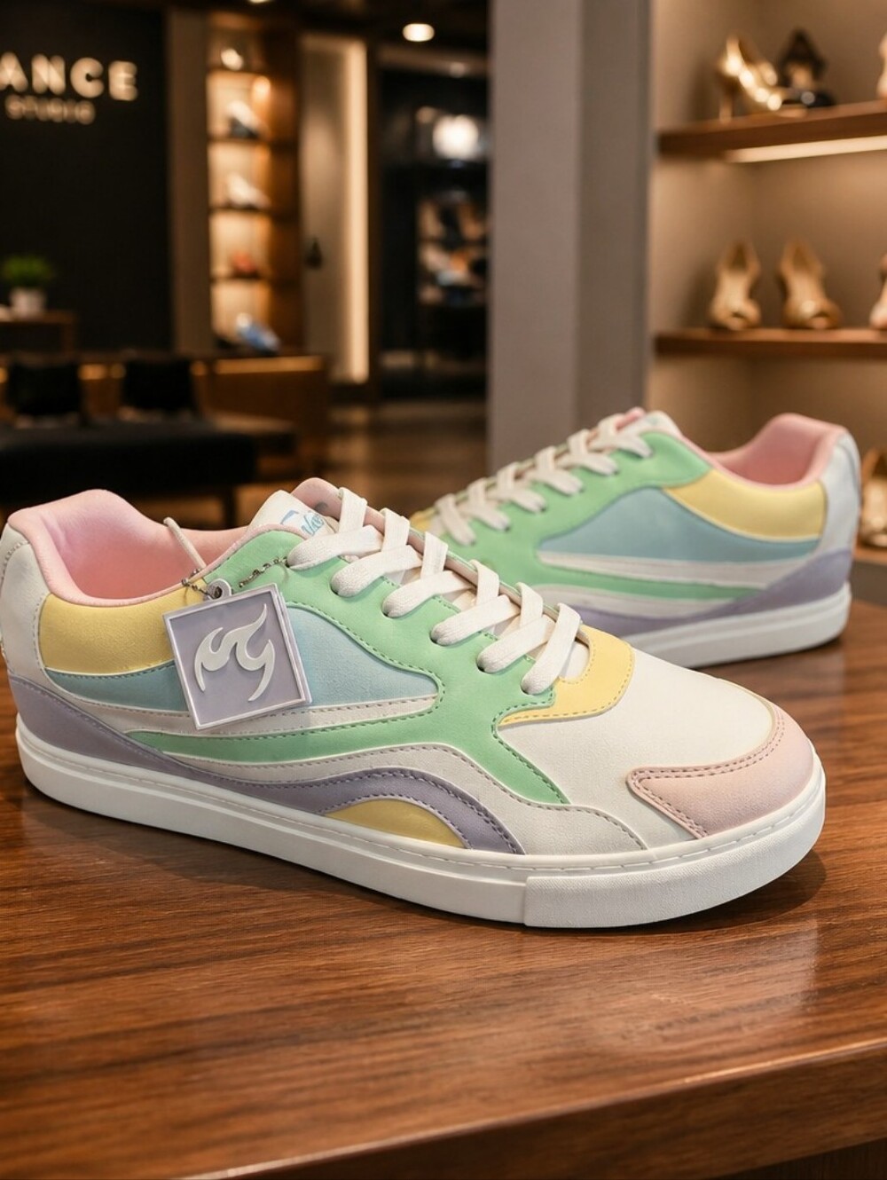 Fuego Unisex Pastel Dance Low Top Sneakers Size Mens 11.5 Women's 12.5